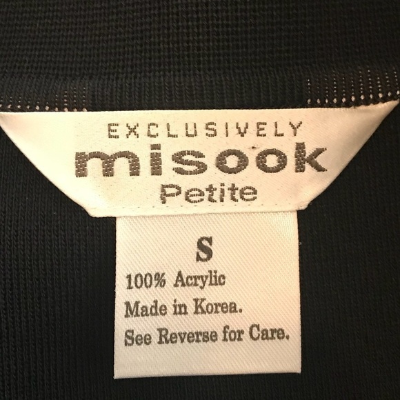 Exclusively Misook long black cardigan Petite S - Picture 6 of 8
